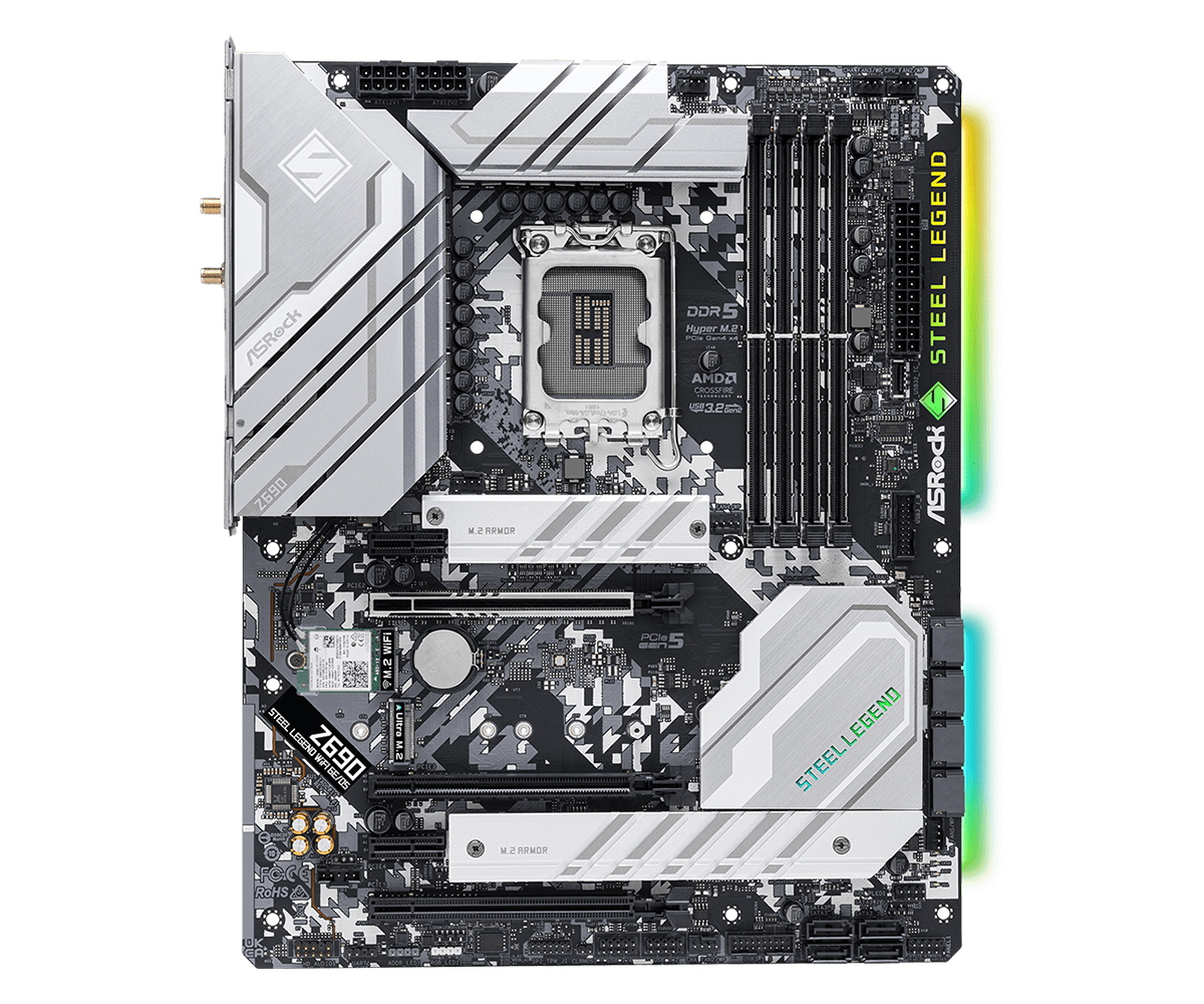 لوحة أم ASROCK Z690 Steel Lege - مراجعة X870E Atx Motherboard وسعره