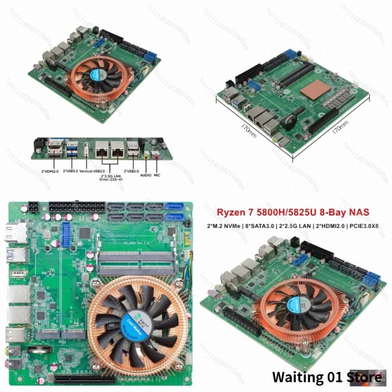 متوافق مع Topton AMD Ryzen 7 5 - مراجعة Mini Itx Dual 2.5G Nas Motherboard وسعره