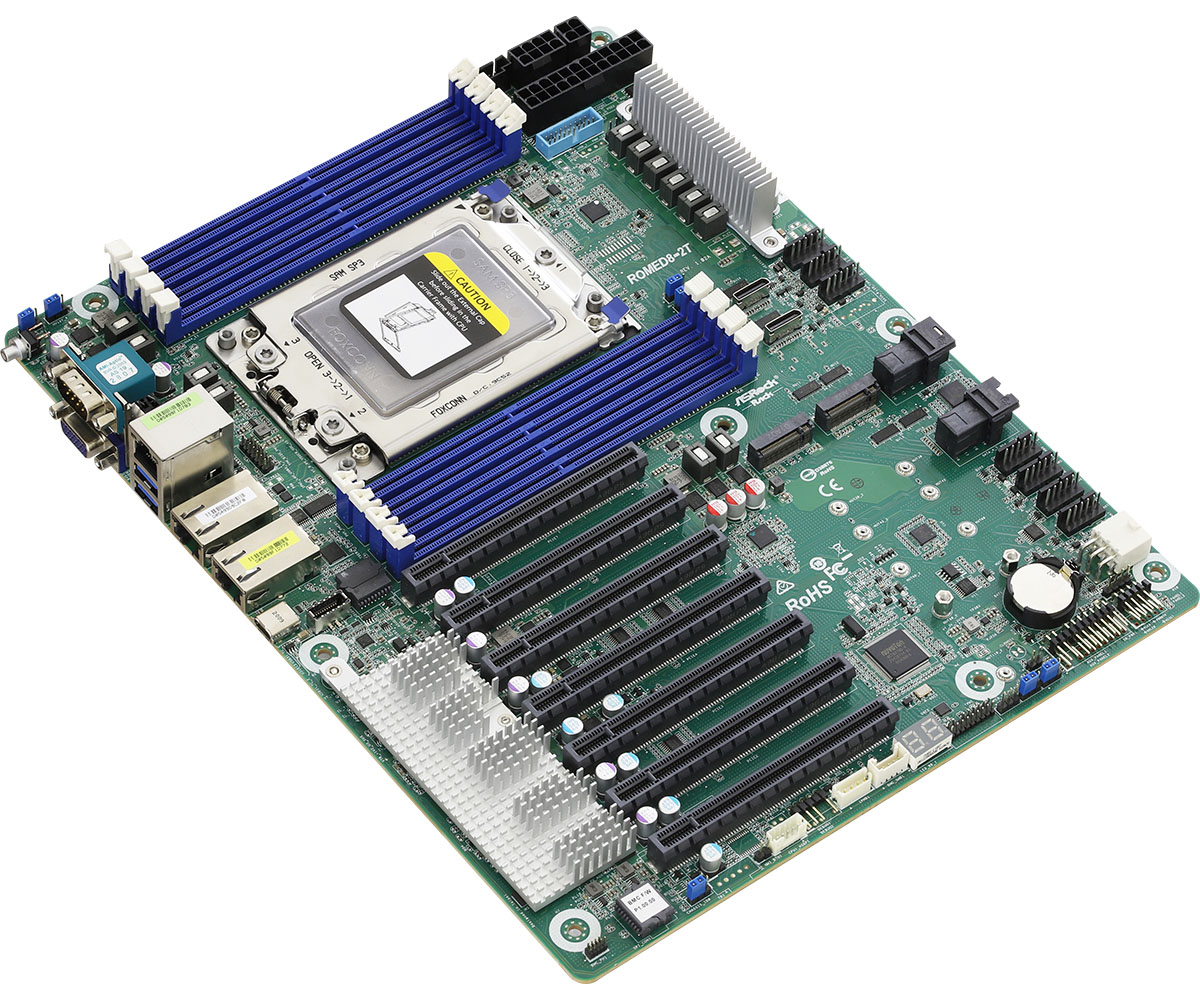 لوحة أم خادم ASRock Rack ROMED - مراجعة Dual Socket Sp3 Epyc Motherboard وسعره